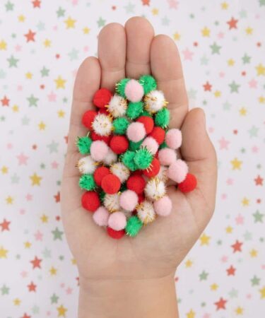 Alternative view of Crate Paper - Collezione Mittens & Mistletoe  - Mixed Pom Poms 80/Pkg