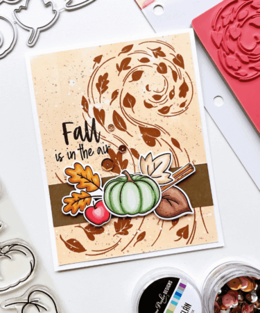 Alternative view of CATHERINE POOLER - Blowing Leaves Background Stamp