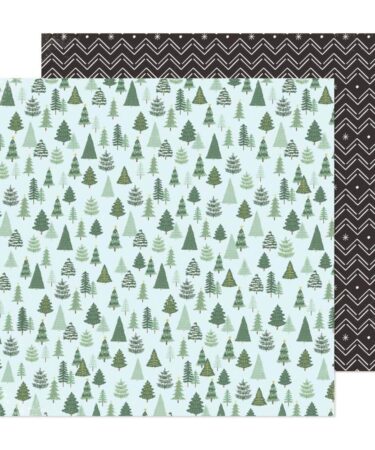 Crate Paper  - Collezione Mittens & Mistletoe Double-Sided Cardstock 12"X12" - 'round The Tree