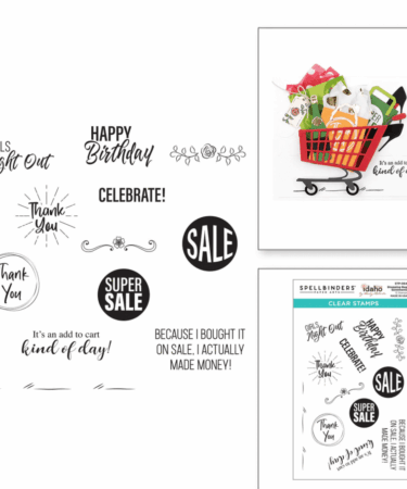 Alternative view of SPELLBINDERS Shopping Bag Sentiments Clear Stamp (STP-064)