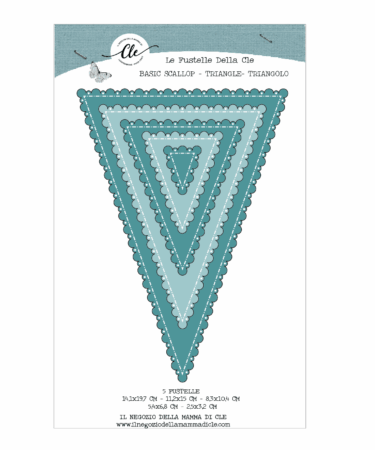 IL NEGOZIO DELLA MAMMA DI CLE - LE FUSTELLE DELLA CLE -BASIC SCALLOP TRIANGLE- TRIANGOLO