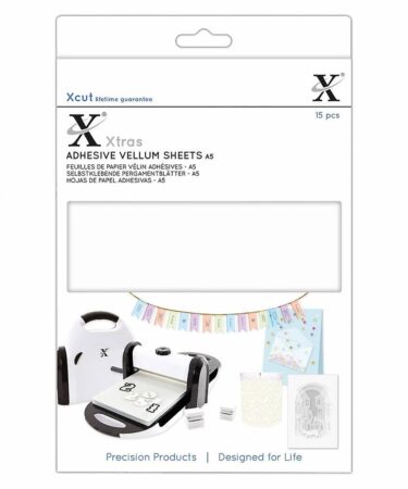 Xcut Xtra's A5 Adhesive Vellum Sheets White (15 pezzi)