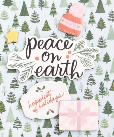 Alternative view of Crate Paper - Collezione Mittens & Mistletoe  Chipboard Stickers 12"X12" 51/Pkg  -Icons & Phrase