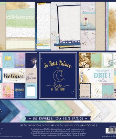 LOVE IN THE MOON- PAD DI CARTE 12X12- LE PETIT PRINCE