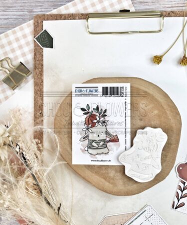 CHOU & FLOWERS - Timbro in gomma - DOUDOU MME HALLOWEEN