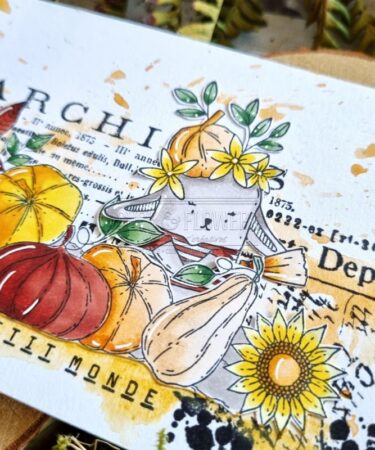 Alternative view of CHOU & FLOWERS - Timbro in gomma - DOUDOU MME HALLOWEEN