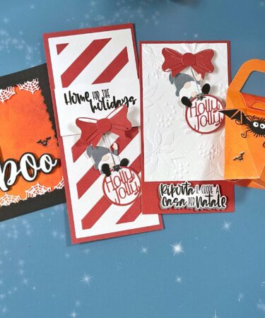 UN CARD HOLLY JOLLY GNOME-SPELLBINDERS- PRODOTTO CONTENITORE