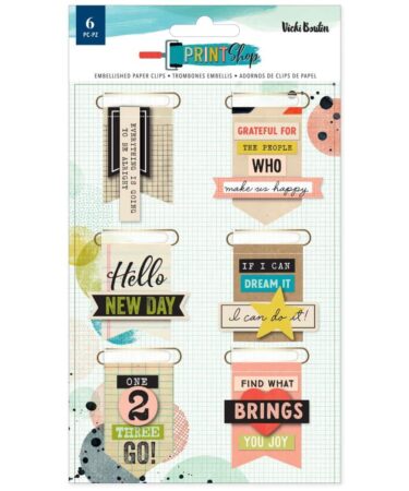 Vicki Boutin - Collezione Print Shop Layered Paper Clips 6/Pkg