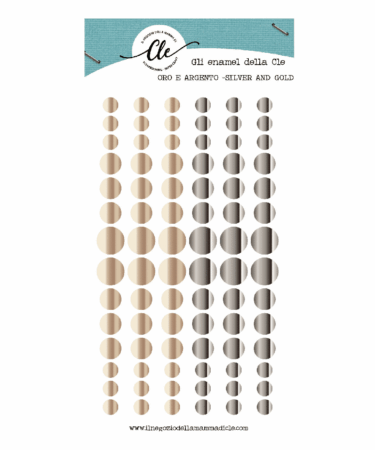 IL NEGOZIO DELLA MAMMA DI CLE -GLI ABBELLIMENTI DELLA CLE - BASICS- ENAMEL DOTS ORO E ARGENTO METALLIZZATO