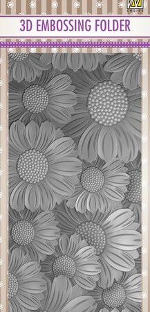 Nellie‘s Choice 3D Emb. folder -  Slimline Marygolds