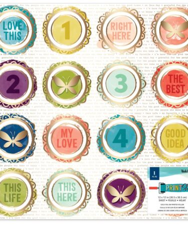 Vicki Boutin Print Shop Specialty Paper 12"X12" -Gold Foiled Vellum