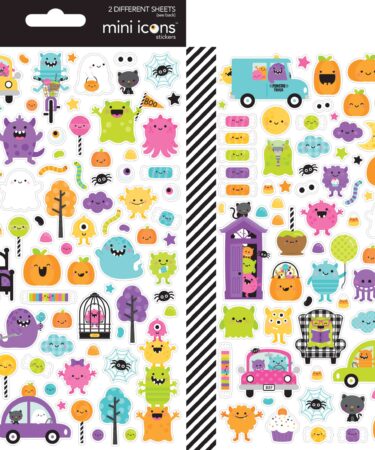Doodlebug-  Collezione MONSTER MADNESS -monster madness mini icons stickers