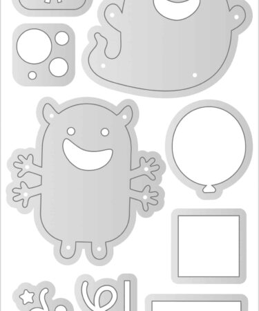 Doodlebug-  Collezione MONSTER MADNESS -party animals doodle cuts