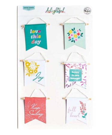 PinkFresh Hanging Banners Stickers - Delightful
