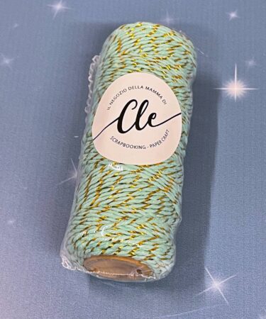 IL NEGOZIO DELLA MAMMA DI CLE - GLI ABBELLIMENTI DELLA CLE-  TWINE TIFFANY E ORO 50 MT X 1,50 MM filo dorato