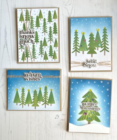 Alternative view of TAYLORED EXPRESSIONS - Create-in-Quads - Stencil Peaceful Pines