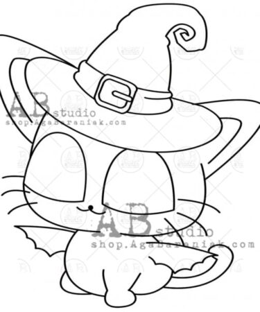 AB STUDIO- Timbro in gomma  Biba's cat -1