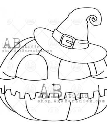 AB STUDIO- Timbro in gomma halloween pumpkin