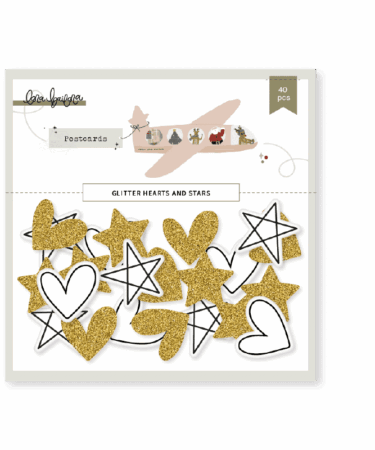 LORA BAILORA - Collezione POSTCARDS - Estrellas y corazones de glitter