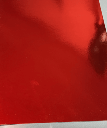 IL NEGOZIO DELLA MAMMA DI CLE - LE CARTE DELLA CLE- CARTONCINO FOILIZZATO A4 - MIRROR RED - ROSSO LUCIDO