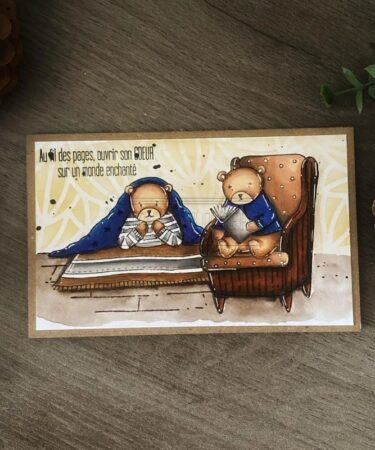 Alternative view of CHOU & FLOWERS - Collezione Storybook -  set di timbri in gomma - OURSONS A LA MAISON