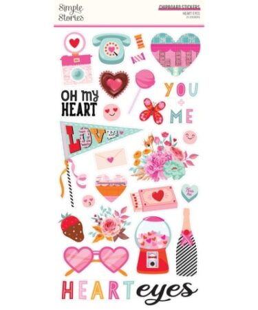 SIMPLE STORIES - COLLEZIONE HEART EYES - 6X12 CHIPBOARD