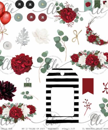 IL NEGOZIO DELLA MAMMA DI CLE - LE CARTE DELLA CLE - MY 12 TALES OF 2023 - FEBBRAIO - FOGLIO 12X12 DI RITAGLIABILI