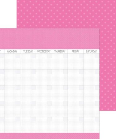 Doodlebug - Collezione Day To Day - Carta patterned 12x12 bubblegum
