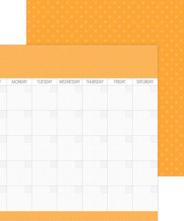 Doodlebug - Collezione Day To Day - Carta patterned 12x12 tangerine
