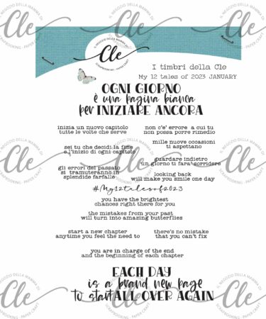 IL NEGOZIO DELLA MAMMA DI CLE - I TIMBRI DELLA CLE – MY 12 TALES OF 2023 - GENNAIO