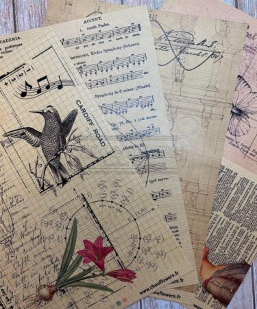 Alternative view of CHOU & FLOWERS –  Collezione VICTORIA STREET -SET DE 18 PAPIERS VICTORIA JUNK