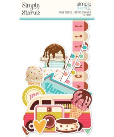 SIMPLE STORIES - COLLEZIONE RETRO SUMMER - SIMPLE PAGES PAGE PIECES