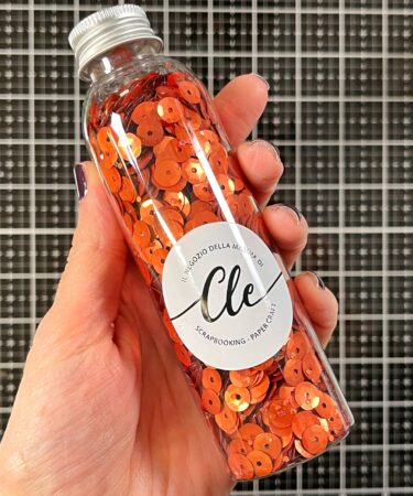 IL NEGOZIO DELLA MAMMA DI CLE - GLI ABBELLIMENTI DELLA CLE – PAILLETTES BOTTIGLIETTA 125 ML ARANCIO SATINATO