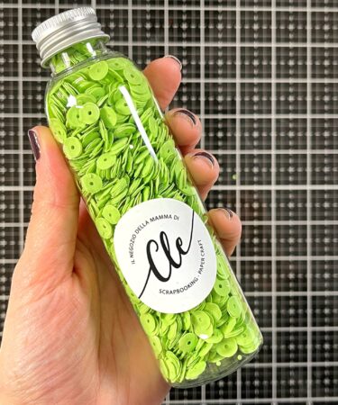 IL NEGOZIO DELLA MAMMA DI CLE - GLI ABBELLIMENTI DELLA CLE – PAILLETTES BOTTIGLIETTA 125 ML VERDE MELA