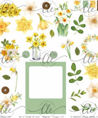 IL NEGOZIO DELLA MAMMA DI CLE - LE CARTE DELLA CLE - MY 12 TALES OF 2023 - APRILE - FOGLIO 12X12 DI RITAGLIABILI