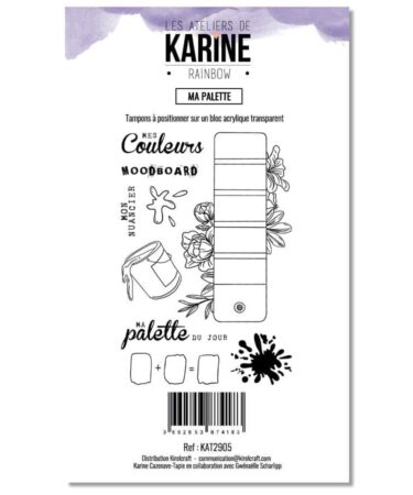 Les Ateliers de Karine - Collezione Rainbow- Tampon clear Rainbow Ma palette