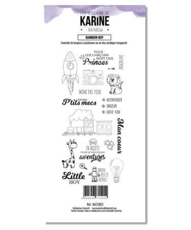 Les Ateliers de Karine - Collezione Rainbow- Tampon clear Rainbow Rainbow Boy
