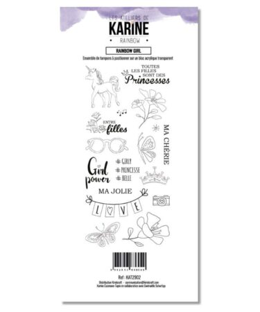 Les Ateliers de Karine - Collezione Rainbow- Tampon clear Rainbow Rainbow Girl