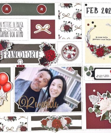 LAYOUT CON STENCIL FLORILEGES - PRODOTTO CONTENITORE