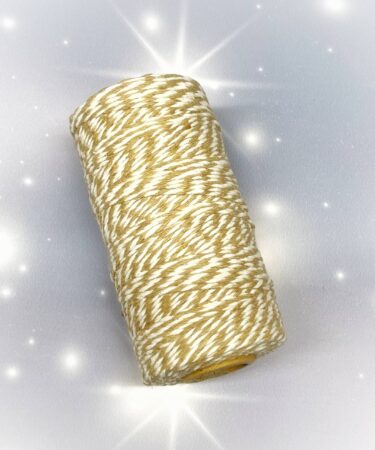 IL NEGOZIO DELLA MAMMA DI CLE - GLI ABBELLIMENTI DELLA CLE-  TWINE BEIGE E BIANCO 100 MT X 1,50 MM