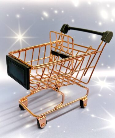 IL NEGOZIO DELLA MAMMA DI CLE - GLI ABBELLIMENTI DELLA CLE - CARRELLINO SHOPPER ROSE GOLD