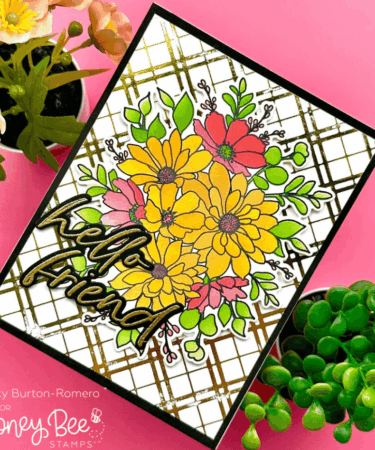 Alternative view of HONEY BEE  - Set di 2 stencil coordinati A2 - Daisy Layers Bouquet