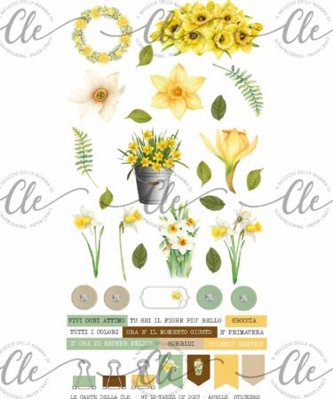 IL NEGOZIO DELLA MAMMA DI CLE - GLI ABBELLIMENTI DELLA CLE – MY 12 TALES OF 2023 - APRILE -STICKERS 6X12