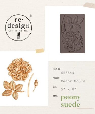 Alternative view of Re-Design with Prima Peony Suede 5x8 Inch Decor Mould