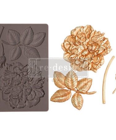 Re-Design with Prima Peony Suede 5x8 Inch Decor Mould