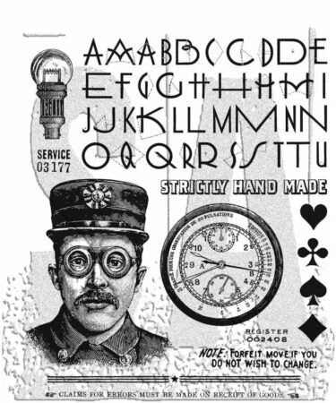 Tim Holtz Cling Stamps 7"X8.5"  - The Inspector