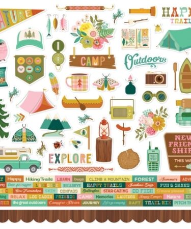 SIMPLE STORIES - COLLEZIONE TRAIL MIX - CARDSTOCK STICKERS