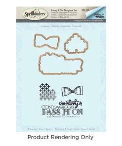 SPELLBINDERS - fustelle + timbri gomma PASS IT ON