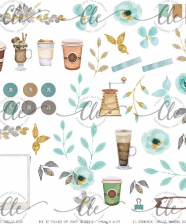 IL NEGOZIO DELLA MAMMA DI CLE - LE CARTE DELLA CLE - MY 12 TALES OF 2023 - GIUGNO - FOGLIO 12X12 DI RITAGLIABILI