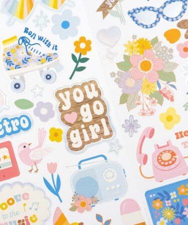 Alternative view of American Crafts Jen Hadfield - Collezione Flower Child 6x12 Inch Stickers (69pcs)